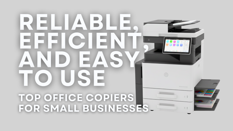 Modern office copier on plain background for small business printing, scanning, and copying efficiency.